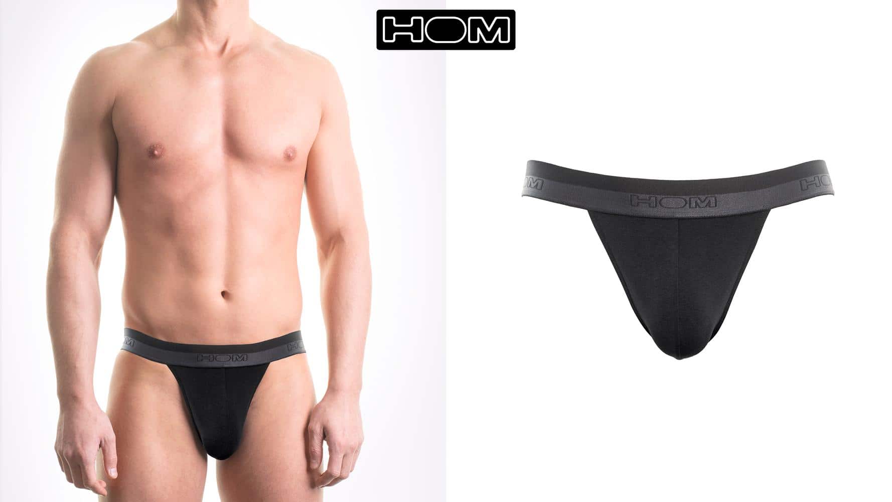 HOM Tanga Briefs in black from the Classic collection